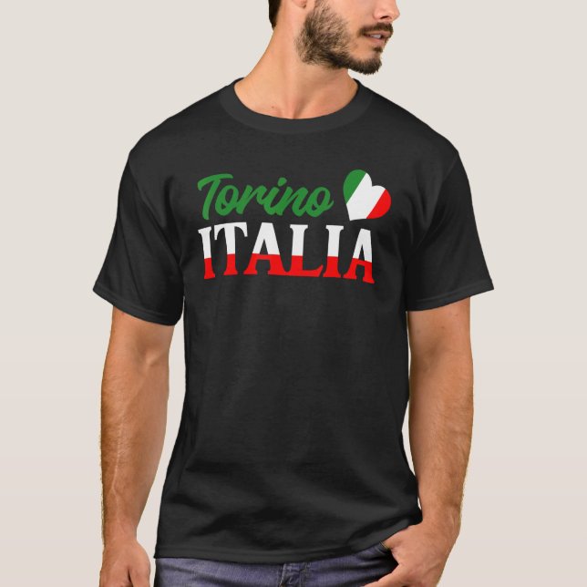 Camiseta Cidade italiana Nascer Cultura Cute Torino Itália (Frente)