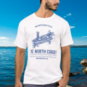 Camiseta Cidade Marítima: Linha Costeira de Humboldt