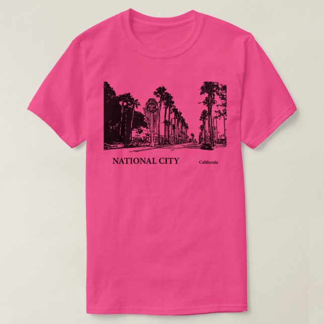 Camiseta Cidade Nacional, Califórnia TShirt 2 (Frente do Design)