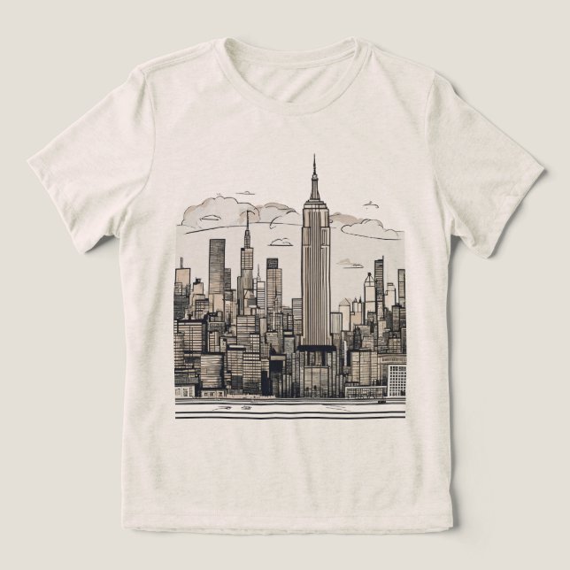 Camiseta "Cidade - Onde os sonhos tocam no horizonte" (Design frontal)