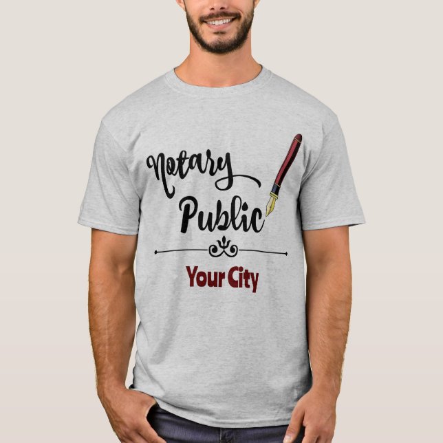 Camiseta Cidade Personalizada da Caneta de Tinta Pública da (Frente)