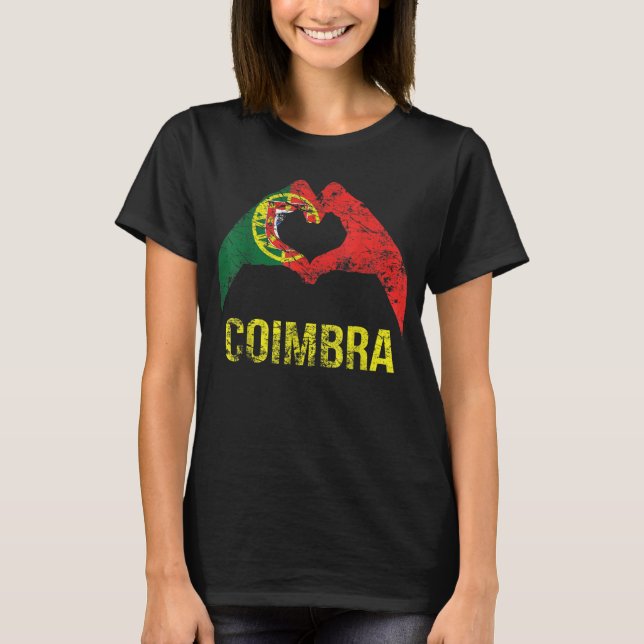 Camiseta Cidade Portuguesa de Coimbra Vintage (Frente)