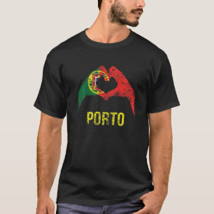 Camiseta Cidade Portuguesa do Porto Amor Vintage Bandeira d