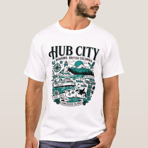 Camiseta Cidade principal Nanaimo Colúmbia Britânica Ilha d