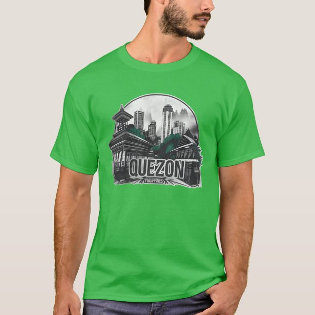 Camiseta Cidade Quezon Filipinas retrô (Frente)