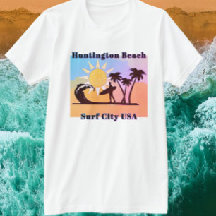Camiseta Cidade Surf de CA de praia de Huntington EUA