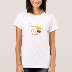 Camiseta Cidade transversal, MI - cerejas