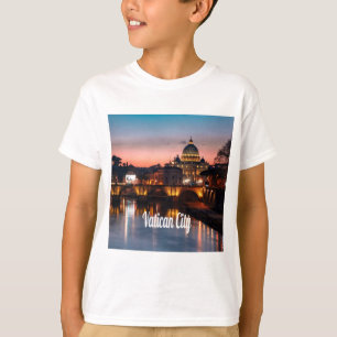 Camiseta Cidade vaticano À Noite Igreja Católica Romana