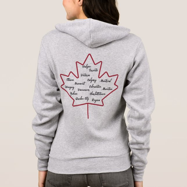Camiseta Cidades Canadenses Hoodie (Verso)