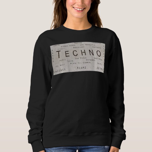 Camiseta Cidades De Caverna Subterrânea Edm Techno Nas Cost (Frente)
