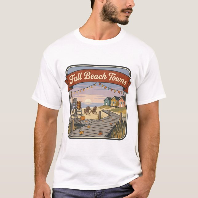 Camiseta Cidades de Praia de Outono (Frente)