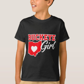 Camiseta Cidades dos EUA Buckeye Girl Ohio Casa Coração Est