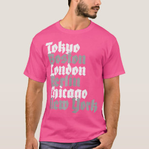 Camiseta Cidades dos Principais Maratonas Mundiais