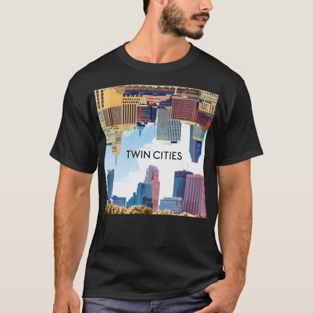 Camiseta Cidades Gêmeas Minneapolis E Saint Paul Minnesota  (Frente)
