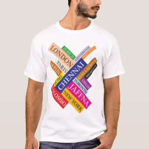 Camiseta Cidades Tamil no Mundo