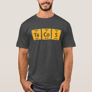 Camiseta Ciência Alimentar Elemento Periódico de T