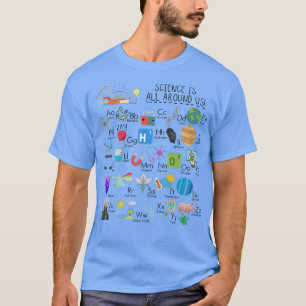 Camiseta Ciência Atrás da Tribo Estaminista Física Estemini