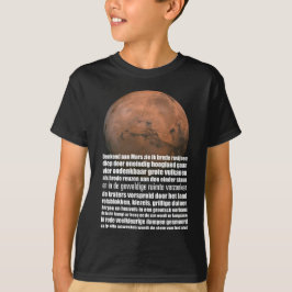 Camiseta Ciência Black White Mars Globo Marsman Poem
