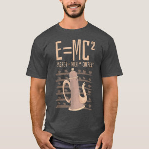 Camiseta Ciência Café Lover E=MC2 Café de Energia