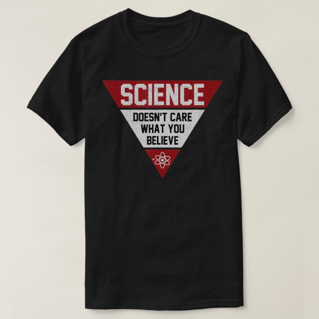 Camiseta Ciência científica do professor não se importa com (Frente do Design)