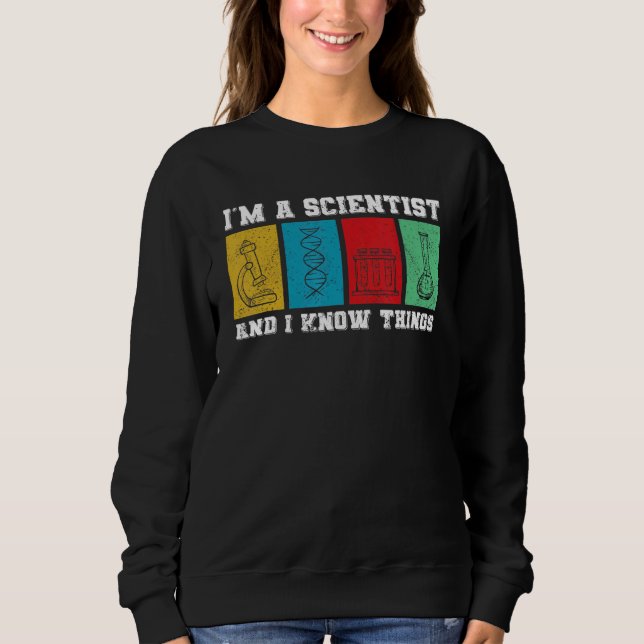 Camiseta Ciência, Cientista E Eu Conhecemos Coisas Cientist (Frente)