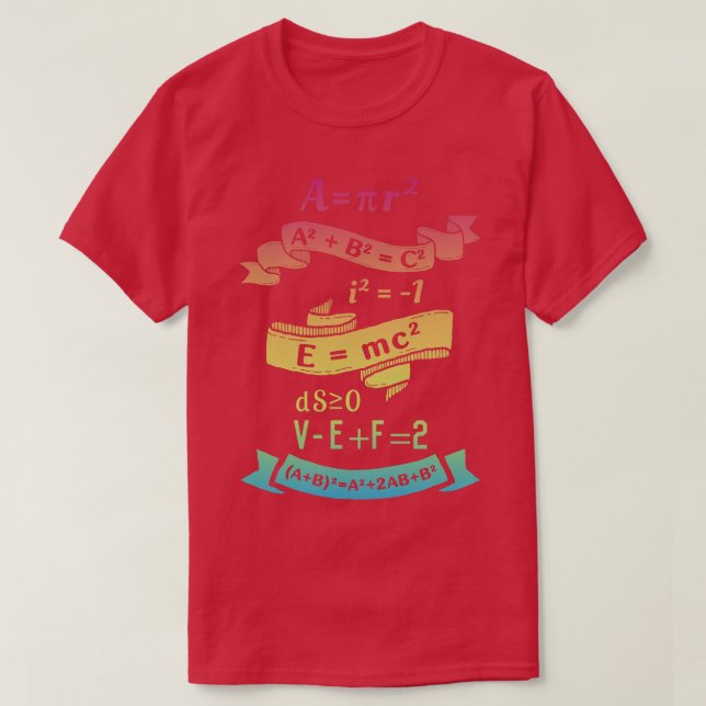 Camiseta Ciência Colorida da Matemática (Frente do Design)