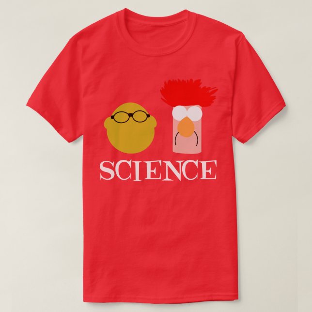 Camiseta Ciência com Bunsen e Beaker (Frente do Design)