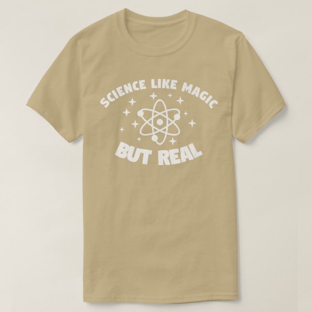 Camiseta Ciência Como Ensino De Professores Mágicos Mas Rea (Frente do Design)