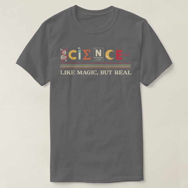 Camiseta Ciência Como Mães De Professores De Magia Mas Mate (Frente do Design)