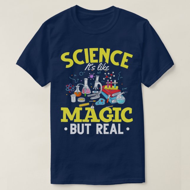 Camiseta Ciência Como Magia É Magia Mas Real (Frente do Design)