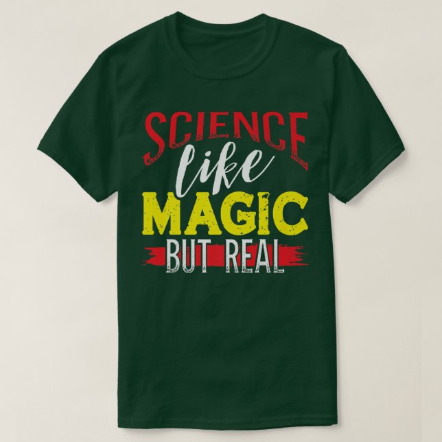 Camiseta Ciência, Como Magia, Mas Engraçada Professora De C (Frente do Design)