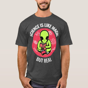 Camiseta Ciência Como Magia Mas Real Premium