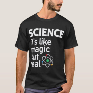 Camiseta Ciência como mágica, mas amigos reais, menino