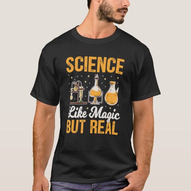 Camiseta Ciência como mágica mas real (Frente)