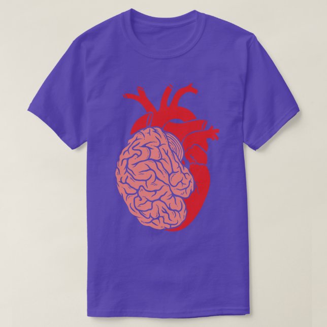 Camiseta Ciência da Anatomia dos Órgãos Metade do Cérebro (Frente do Design)