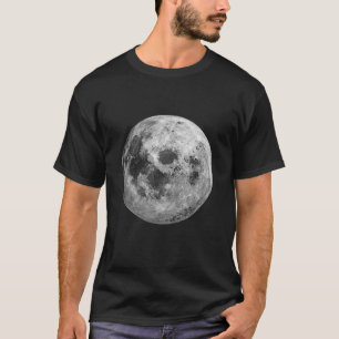 Camiseta Ciência da Astronomia Espacial legal com Lua Cheia