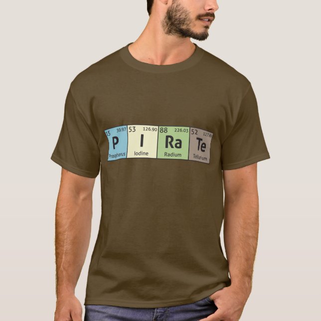 Camiseta Ciência da comédia do "pirata" (Frente)