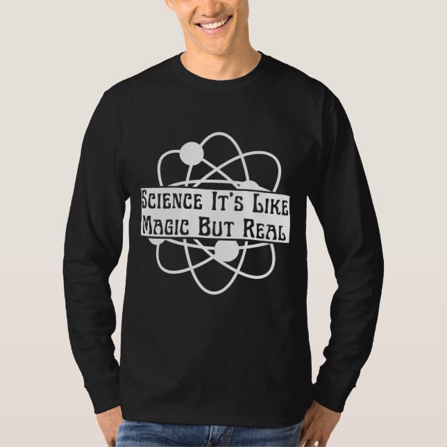 Camiseta ciência da moda é como mágica mas real (Frente)