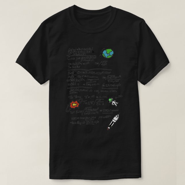 Camiseta Ciência das órbitas de Kerbal 1 (Frente do Design)