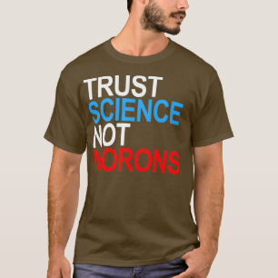 Camiseta CIÊNCIA DE CONFIANÇA NÃO MORONS vermelho branco e 