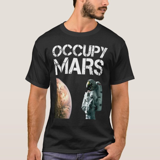 Camiseta Ciência de Fogão do Explorador Espacial do Occupy  (Frente)