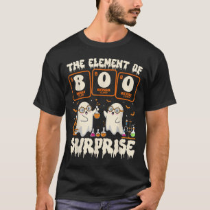 Camiseta Ciência de Halloween Professor Fantasma O Elemento