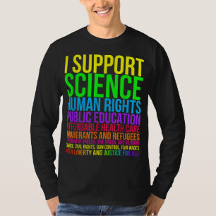 Camiseta Ciência Direitos Humanos Educação Saúde Liberdade