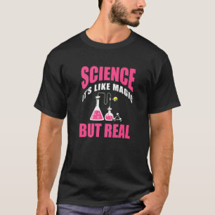 Camiseta Ciência É como Magia Mas Bióloga Real Crianças B