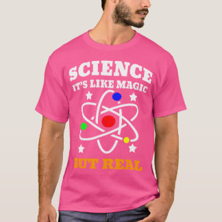 Camiseta Ciência É Como Magia Mas Cientista Infantil Real