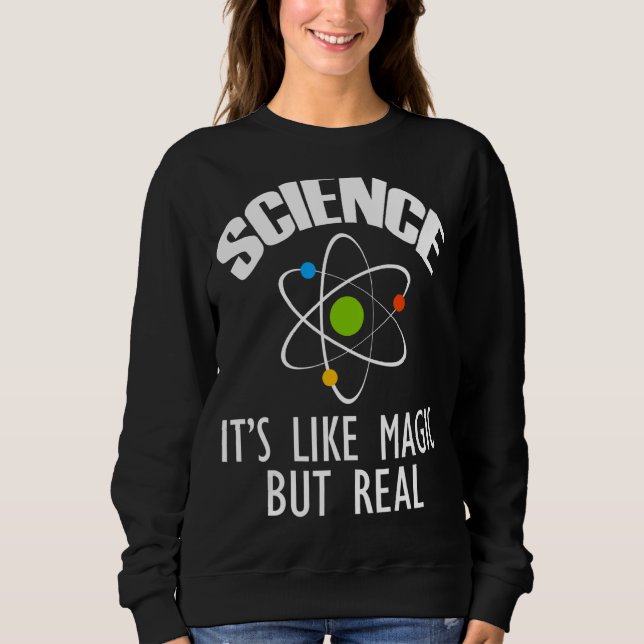 Camiseta Ciência É como Magia, mas Geek de Ph (Frente)
