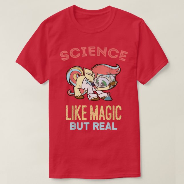 Camiseta Ciência É como Magia, mas muito engraçada. (Frente do Design)