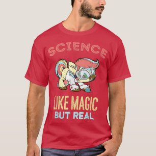Camiseta Ciência É como Magia, mas muito engraçada.