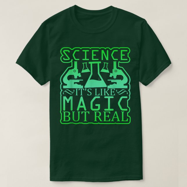 Camiseta Ciência, é como Magia, mas Real 2212 (Frente do Design)