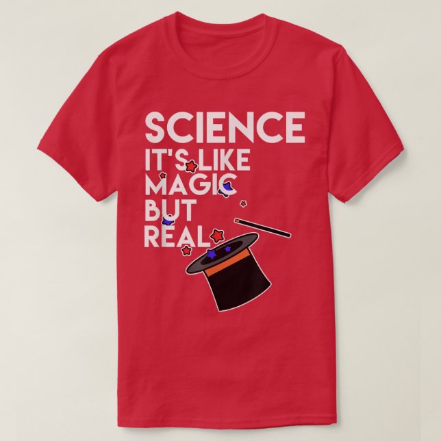 Camiseta Ciência, é como Magia, mas Real! Pro Science Mar (Frente do Design)